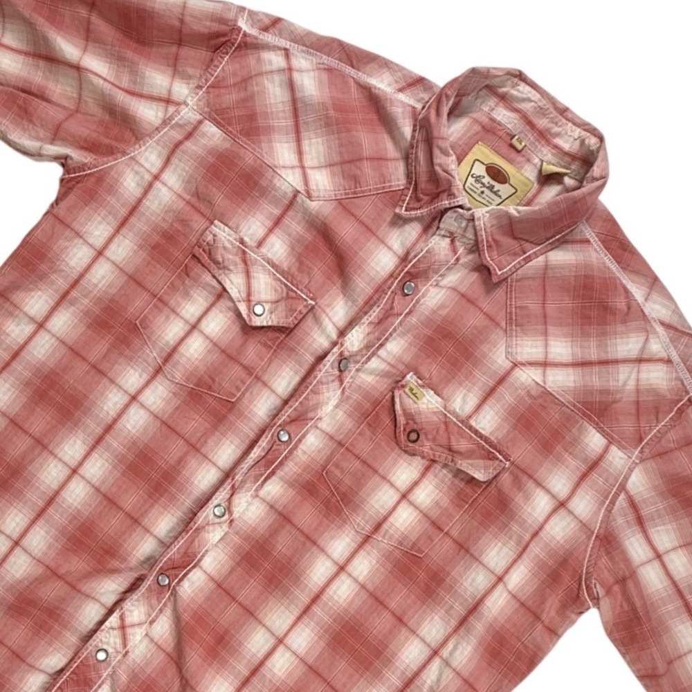 Larry Mahan Cowboy Collection Mens‎ XXL Red Pearl Snap WesternShirt LM1310701NS